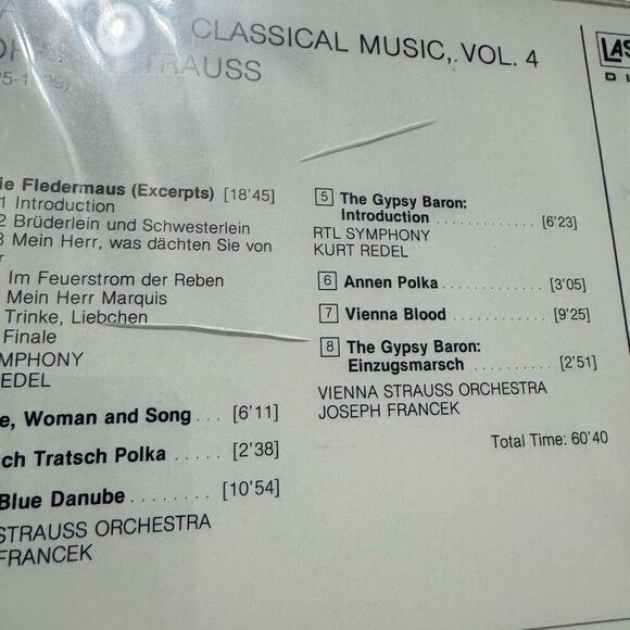 Masters of Classical Music Strauss Vol. 4 Laserlight Brand New Sealed - Picture 3 of 3